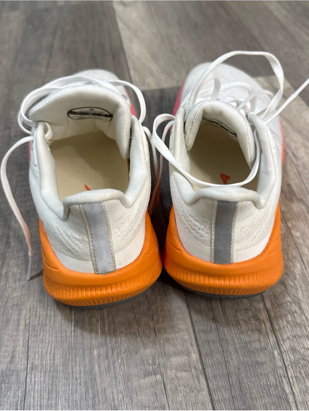 Altra Women's White Running Shoes with Pink-to-Orange Gradient Midsole - Picture 4 of 8